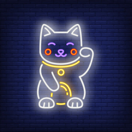 Maneki Neko Cat Neon Sign