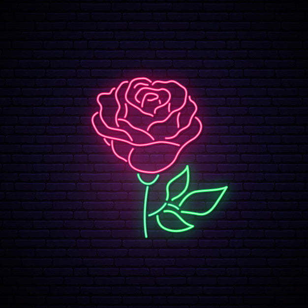 Rose Neon Sign - Pink Neon Sign