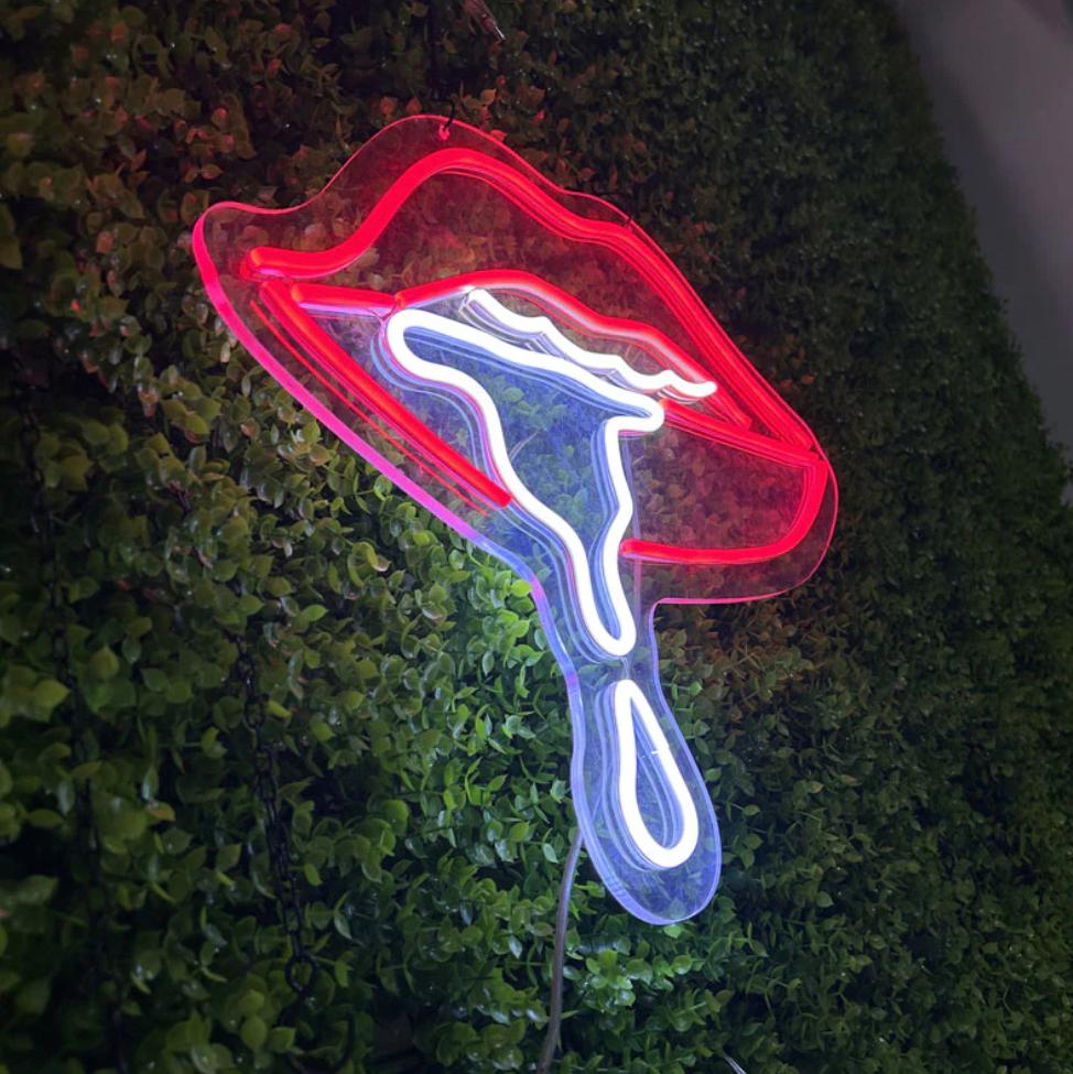 Drop lips neon sign