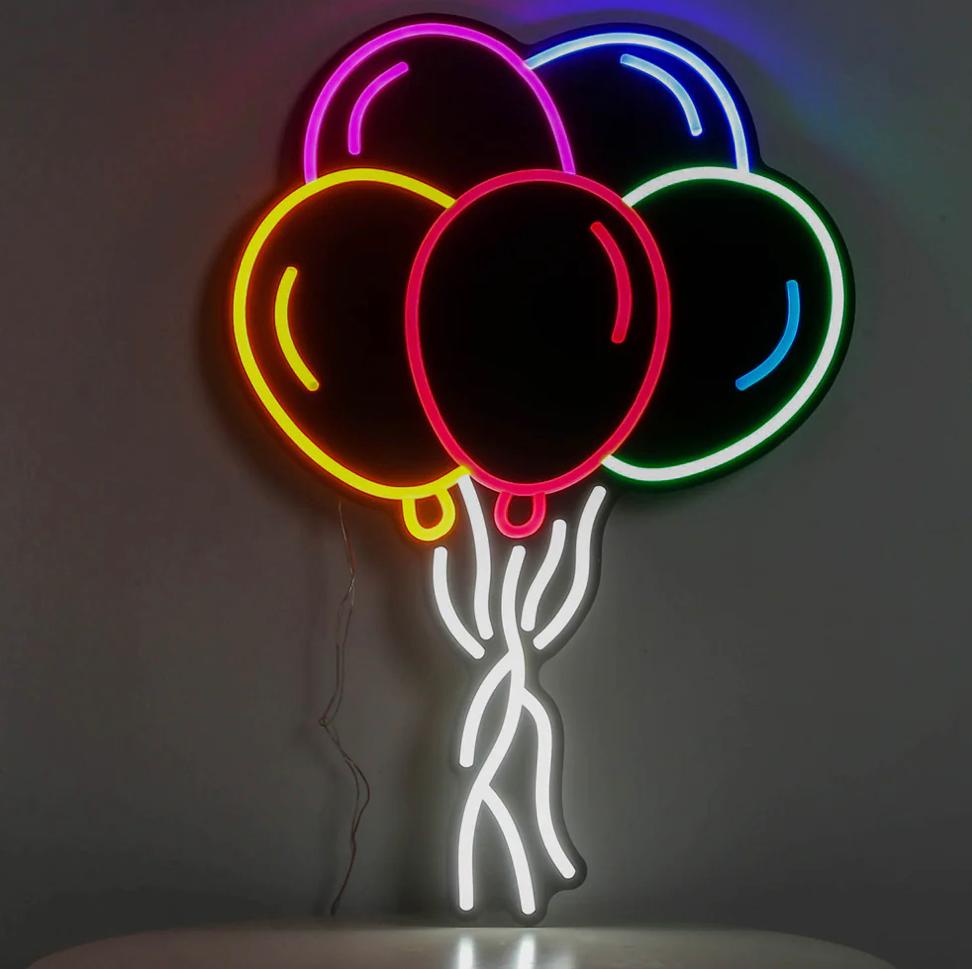 Neon balloons