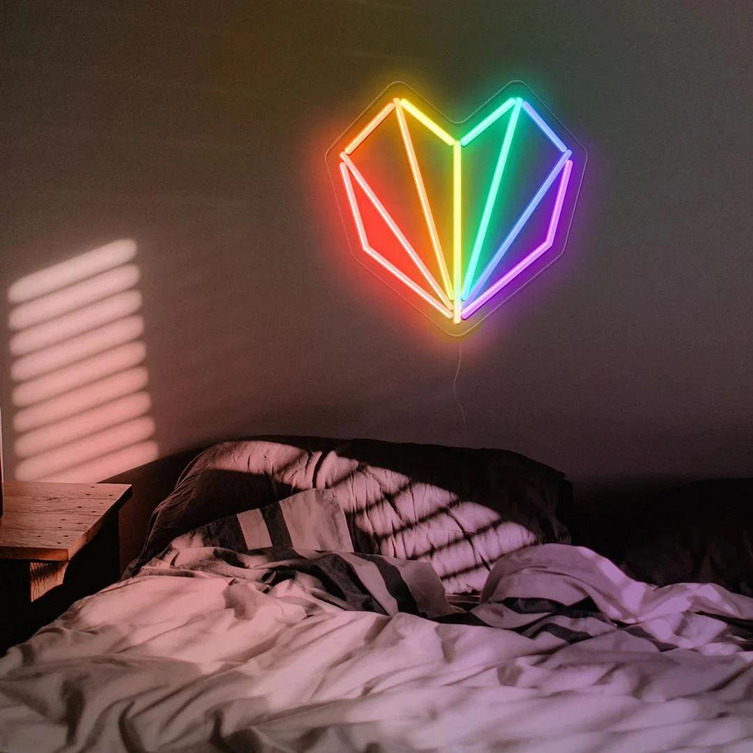 Neon Led diamond hart