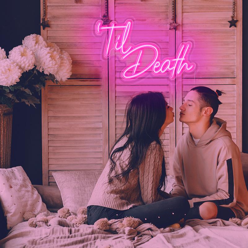 Til Death neon signage