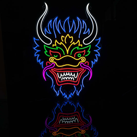 Beautiful Dragon Head Neon Sign