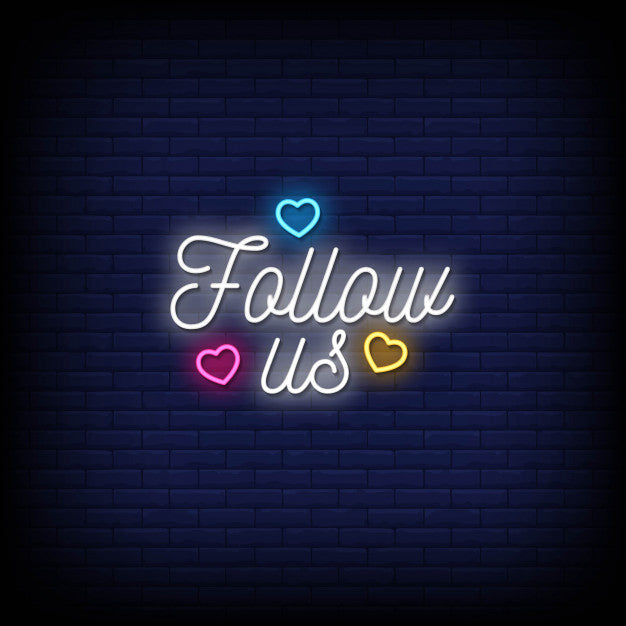 Follow Us Neon Sign