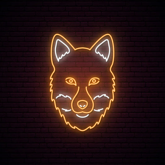 Fox Glowing Neon Sign