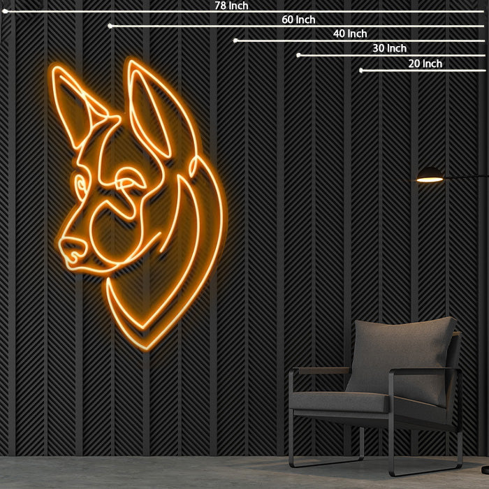 German Shepherd Neon Sign