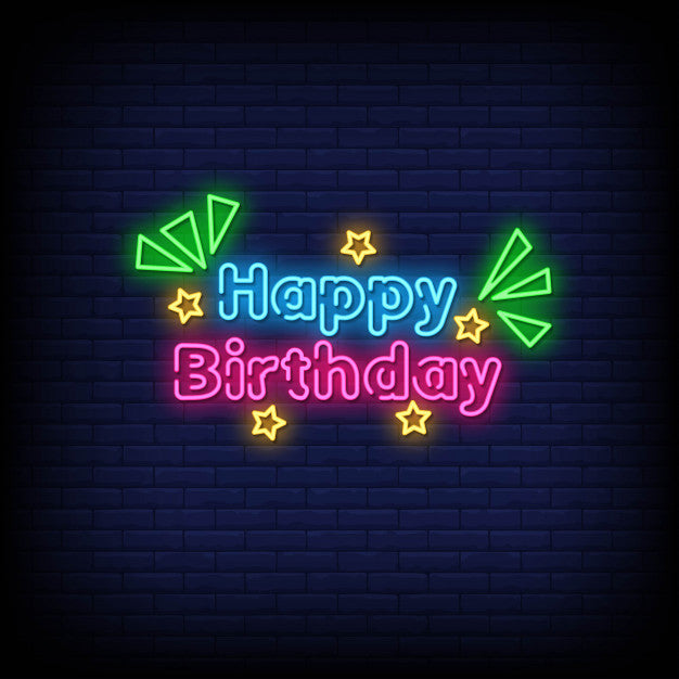 Happy Birthday Neon Sign