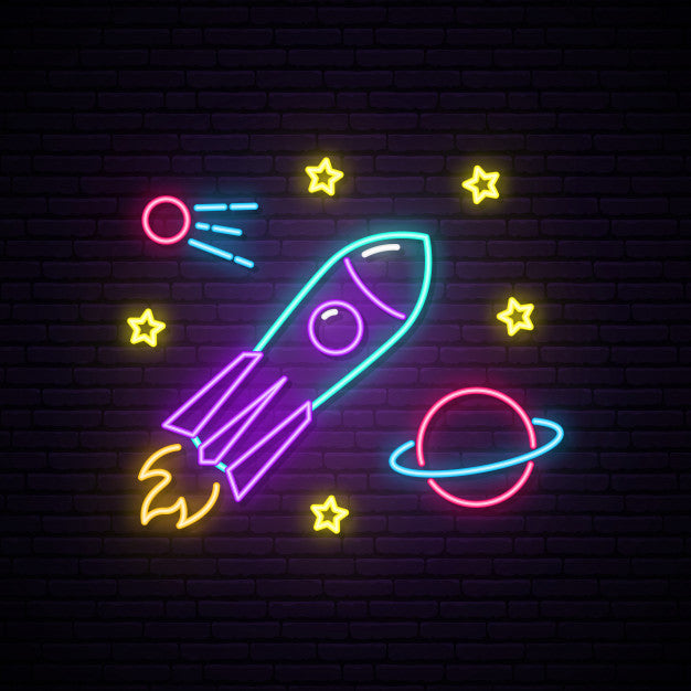 Rocket Neon Sign